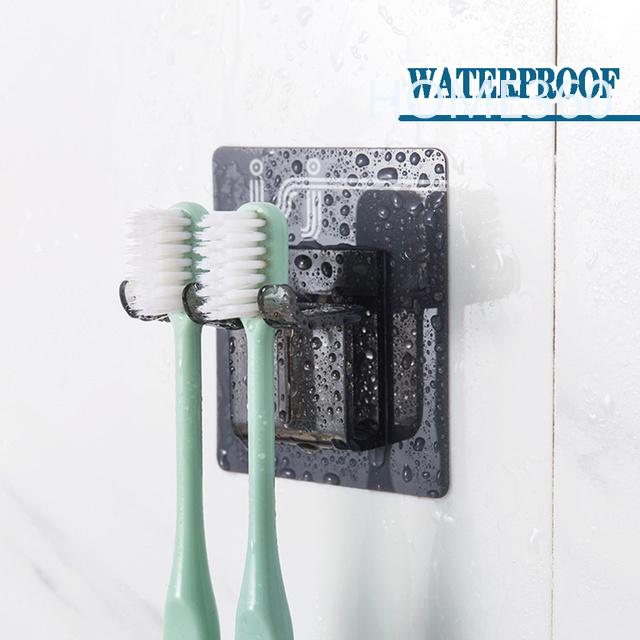Giá đỡ bàn chải đánh răng cốc súc miệng có móc hít tường tiện lợi