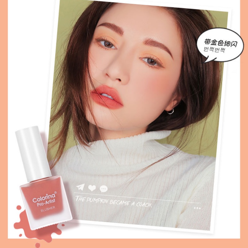 [Hàng mới về] Phấn má hồng dạng lỏng Colorina màu đơn sắc tự nhiên dưỡng ẩm làm sáng da | BigBuy360 - bigbuy360.vn