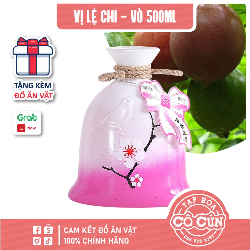 Nữ Nhi Hồng vị hương hoa và trái cây - vò sứ 500ml - Tặng đồ ăn vặt Cô Cún