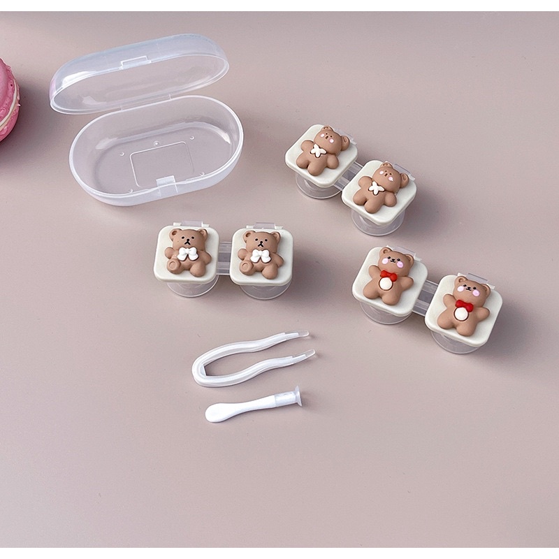 Khay Mini 3D Gấu Nhiều Mẫu - Case Đựng Lens