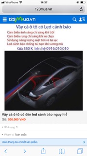 Đuôi cá ô tô có Led