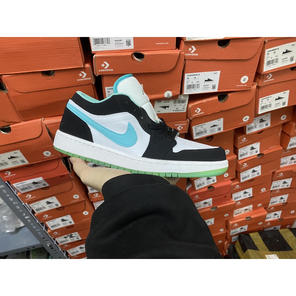 [FreeShip – Ảnh thật ] Giày JD low kẻ xanh ngọc mẫu mới hot hit 2021.Full box bill
