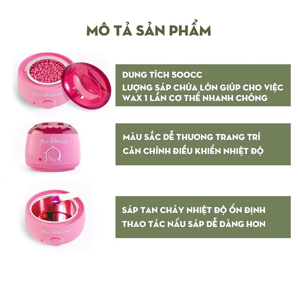 Nồi nấu sáp nóng chảy 💓Tặng kèm que lấy sáp 💓 Nồi đun sáp wax lông wax100