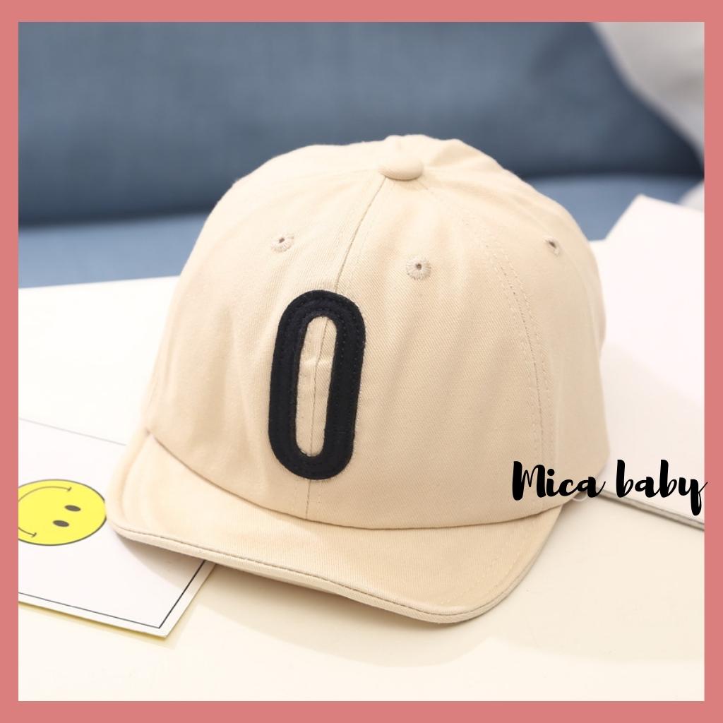 Mũ lưỡi trai mềm in hình chữ cái đáng yêu cho bé MH122 Mica Baby