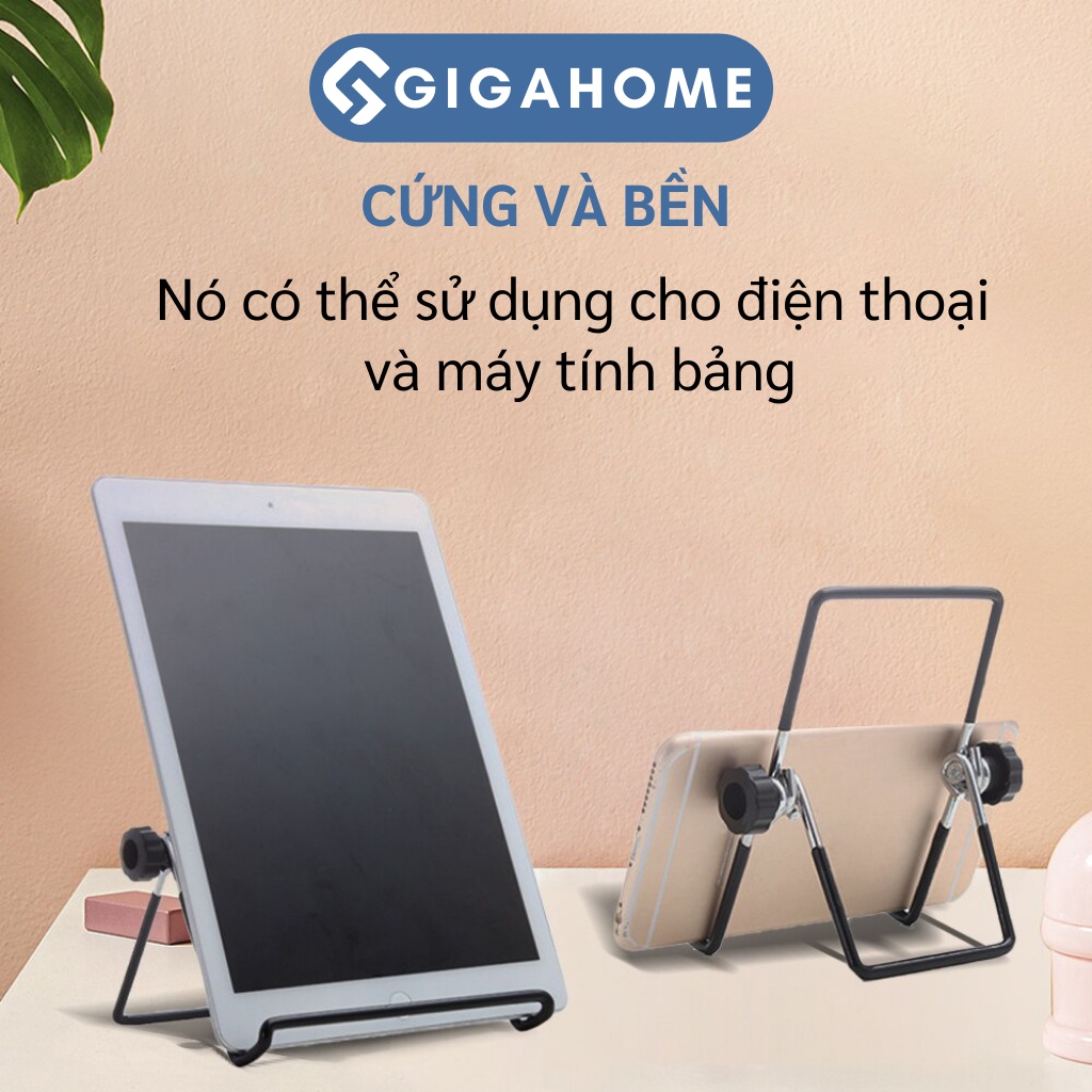 Giá Đỡ Điện Thoại, Máy Tính Bảng Gấp Gọn GIGAHOME Khung Kim Loại, Điều Chỉnh Góc 5434