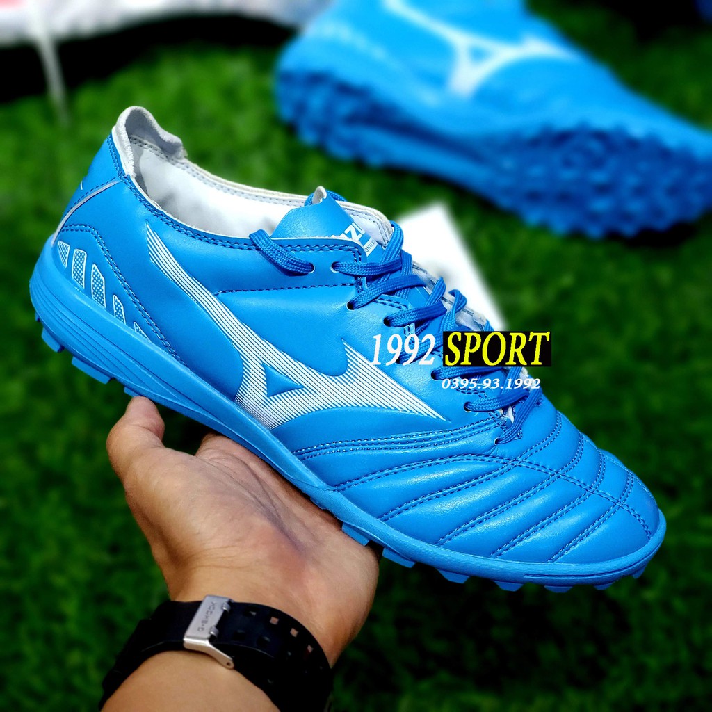 Giày Bóng Đá Mizuno Neo 3 Xanh Dương Vạch Trắng TF