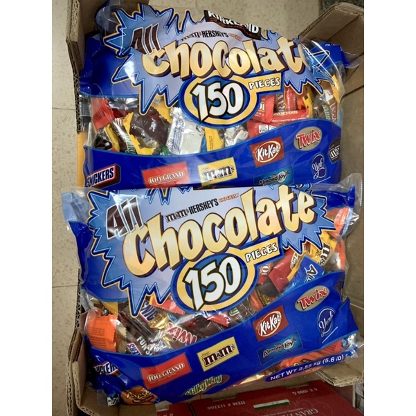 Chocolate hỗn hợp 150 viên Kirkland 2.55kg Mỹ