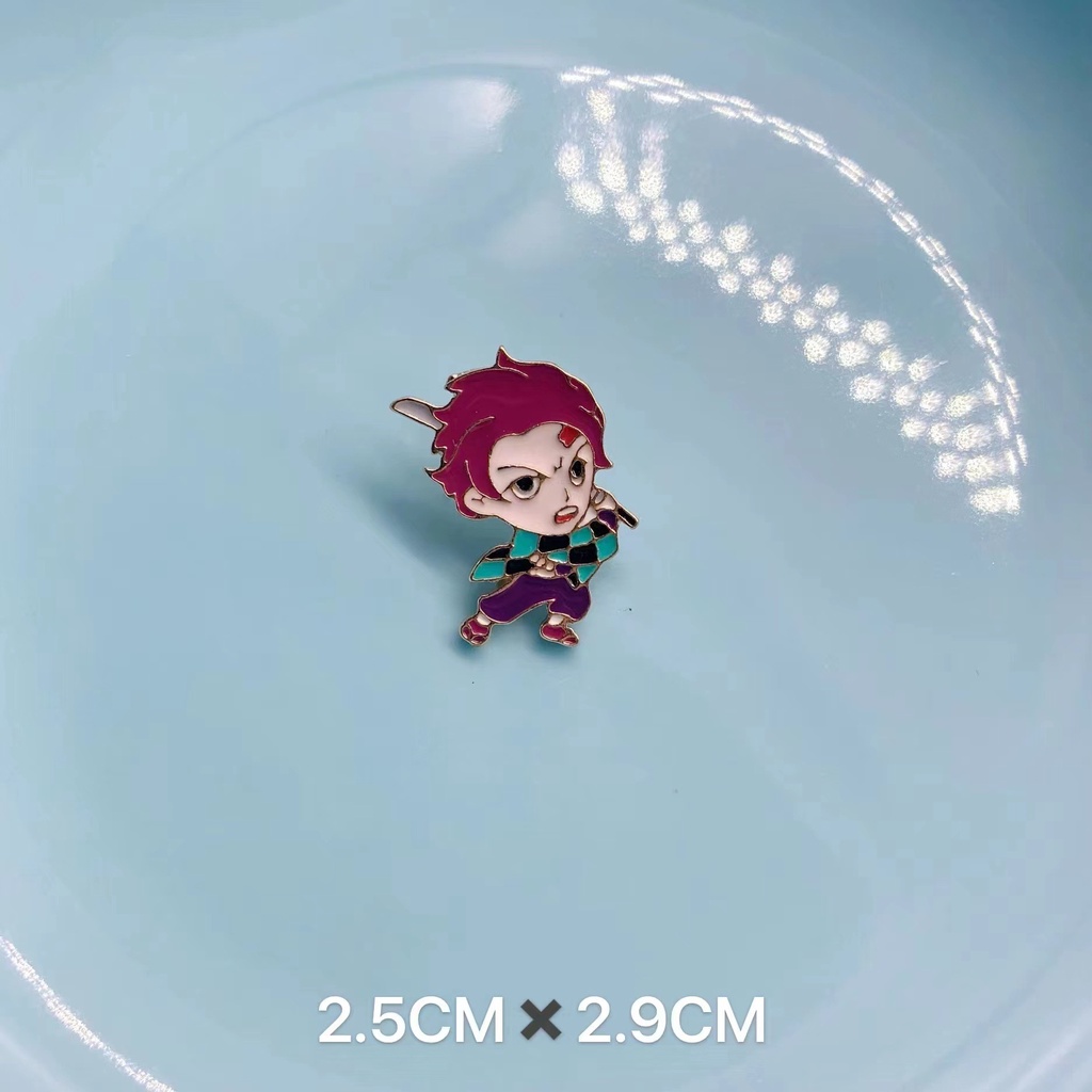 Huy Hiệu Cài Áo Hình Nhân Vật Anime Demon Slayer Drop Oil Drop Kamado Tanjiro Nezuko