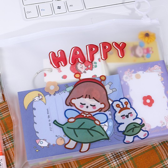 Túi đựng hồ sơ cỡ lớn chống thấm nước in họa tiết hoạt hình dễ thương có khóa kéo tiện dụng cho học sinh | BigBuy360 - bigbuy360.vn