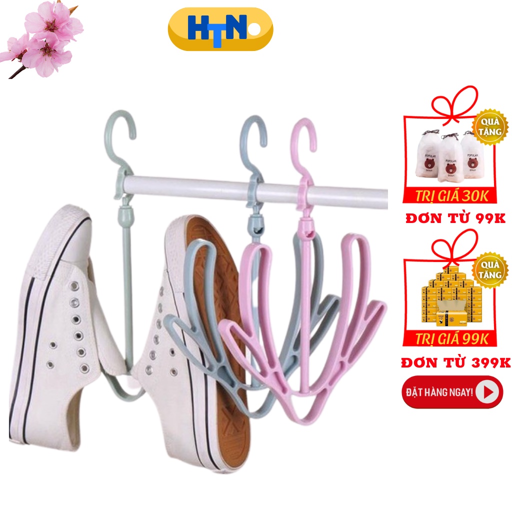 Móc phơi giày dép xoay 360 độ cao cấp, móc treo giày dép đa năng tiện lợi gọn gàng, tiết kiệm không gian