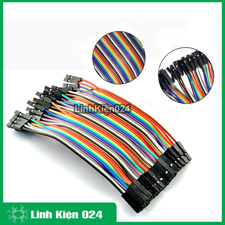 Dây Nối 40P 7 Màu Dài 10Cm ( 2 Đầu Cái Cái )