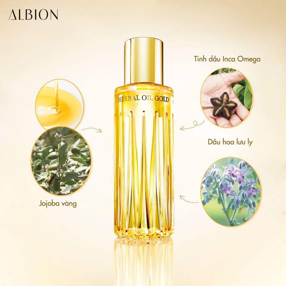 ALBION Tinh dầu dưỡng Herbal Oil (100% AUTH, Hàng chính hãng showroom, có bill)