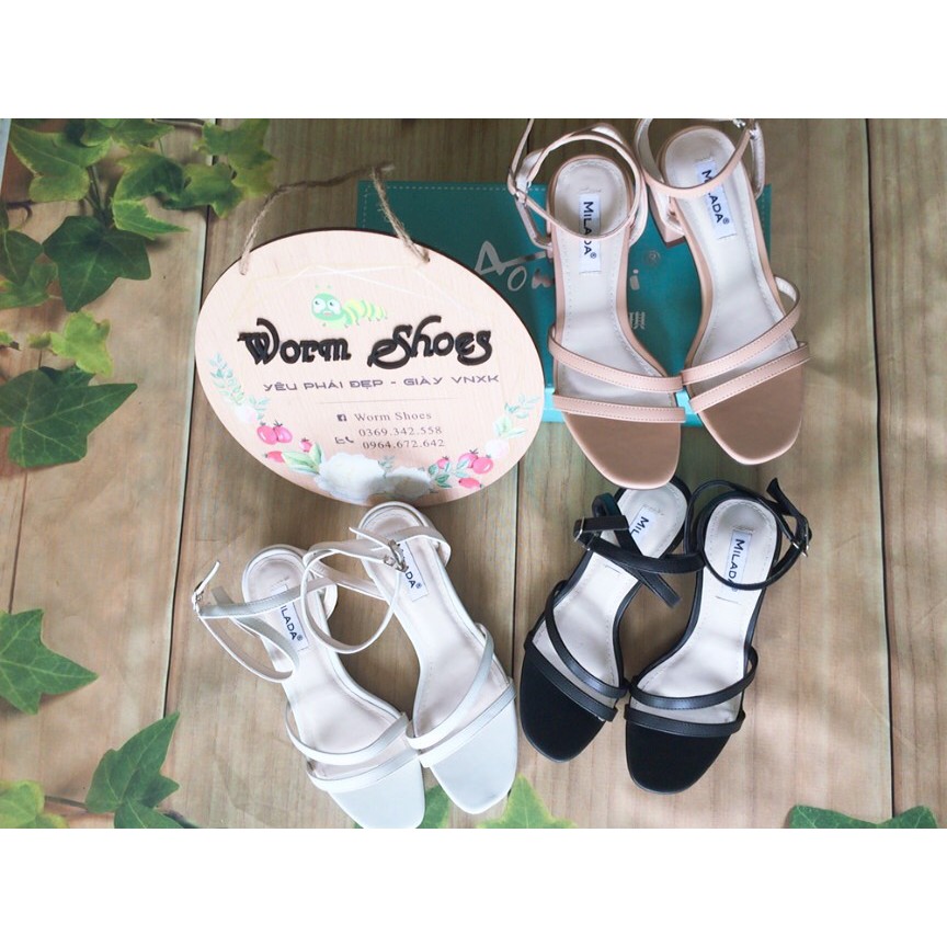 SANDAL 2 DÂY GÓT VUÔNG - 4CM