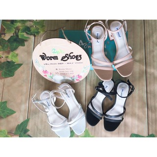 SANDAL 2 DÂY GÓT VUÔNG - 4CM