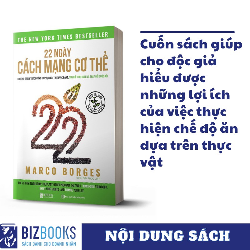 Kèm Quà Tặng Sách - Cách Mạng 22 Ngày: Chế Độ Ăn Plant Base