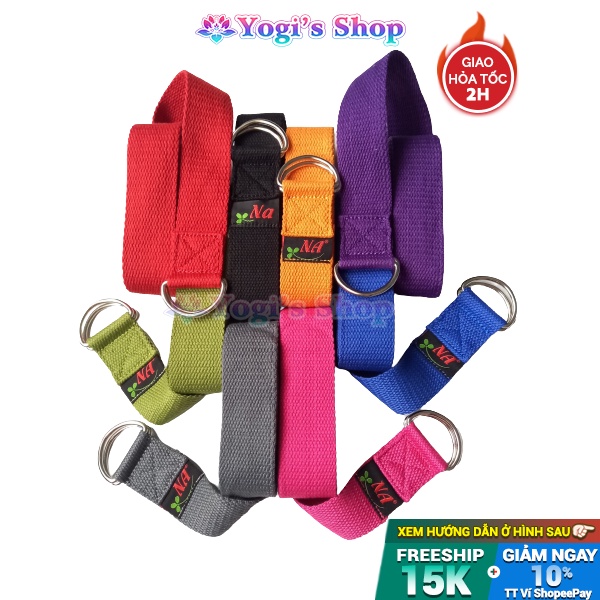 Dây Đai Tập Yoga Cotton Dài 2.9m, Bản 3.8cm, Dày 2mm, Nhiều Màu Lựa Chọn