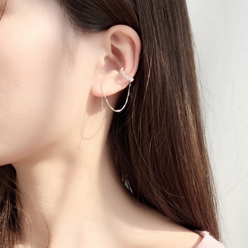 1 Khuyên Vành Tai Đính Đá Zircon Trắng Mihan1