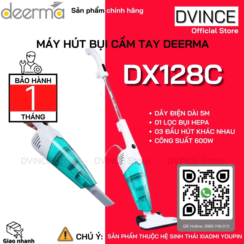 Máy Hút Bụi Cầm Tay DEERMA DX128C (Bảo Hành 1 Tháng) - Hàng Chính Hãng | DVINCE Store