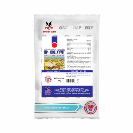Thuốc thú y NAPHAVET COLYXIVITchữa CÁC BỆNH HÔ HẤP MÃN TÍNH CRD, VIÊM XOANG, TIÊU CHẢY, VIÊM RUỘT.