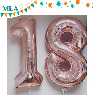 BÓNG SỐ SIZE ĐẠI 40" = 100cm _ MÀU ROSE GOLD