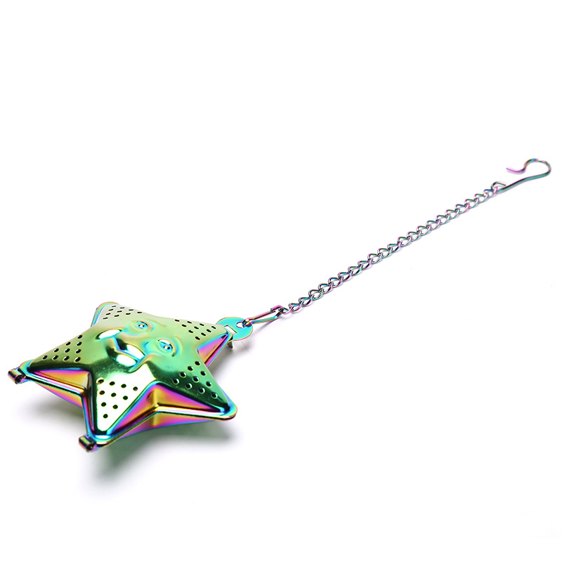 [abubbleVN]Star Tea Infuser Colorful Stainless Steel Tea Strainer Spice Filter Kitchen Tool