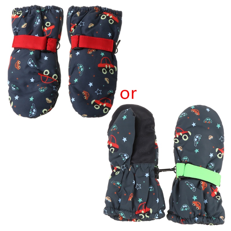 Đôi Găng Tay Trượt Tuyết Chống Gió Chống Thấm Nước Có Thể Điều Chỉnh Cho Bé