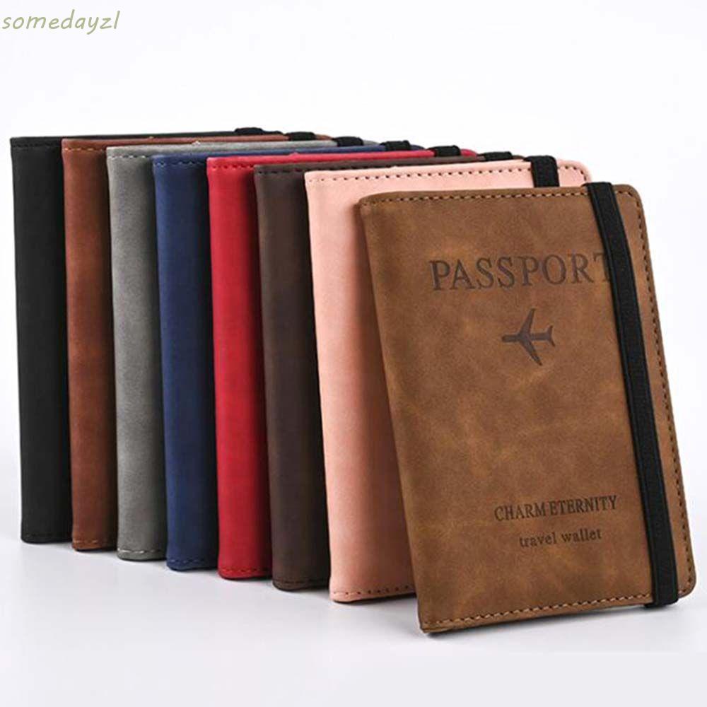 Vỏ Bọc Hộ Chiếu Bằng Da Co Giãn Phong Cách Vintage