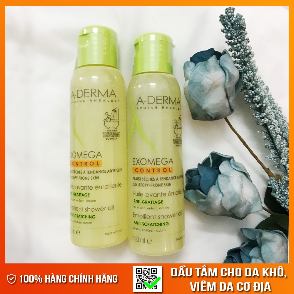 [TEM NHẬP KHẨU] Sữa tắm ADERMA EXOMEGA CONTROL Shower Oil cho da khô, viêm da cơ địa