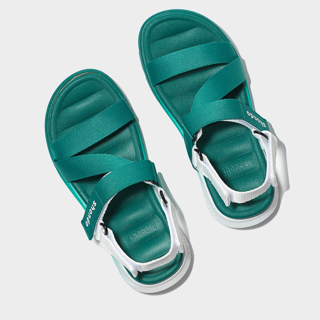 Giày Sandal Nam Nữ Unisex Shondo  F6 Sport Ombre Đế 2 Màu Xanh Trắng F6S0330