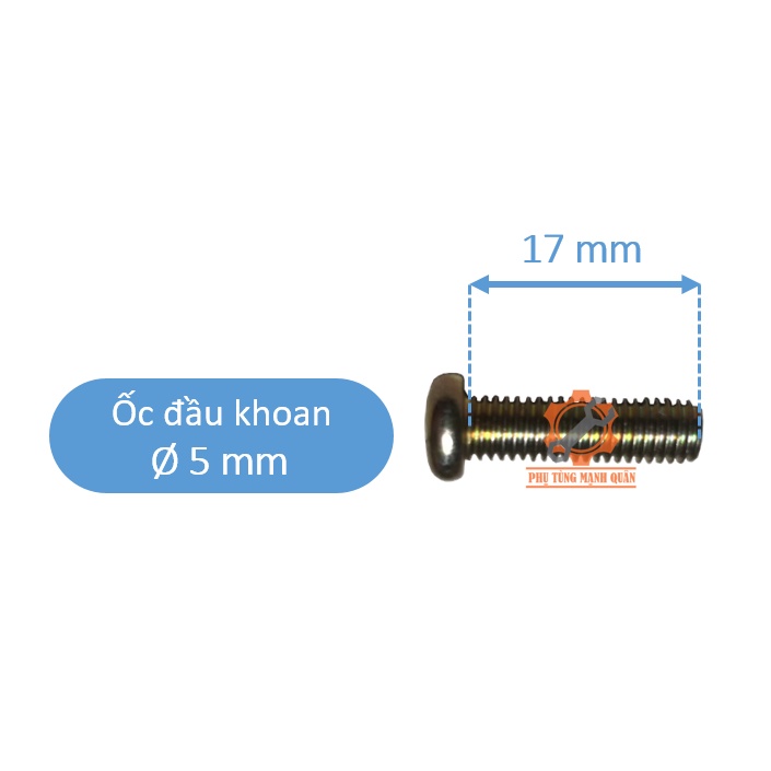 5 ốc ren ngược dùng cho máy cắt gạch 6-7-8mm, 5 ốc ren ngược dùng cho đầu khoan 5-6mm