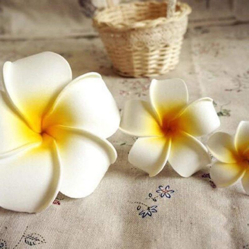 Set 3 hoa sứ giả cài tóc phong cách Hawaii cho đám cưới