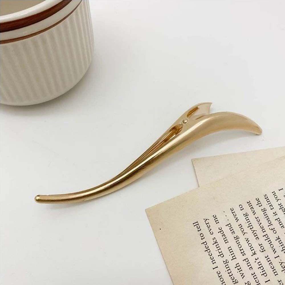 Kẹp Tóc Kim Loại Hình Chữ S / Cá Mập Phong Cách Vintage Cho Nữ