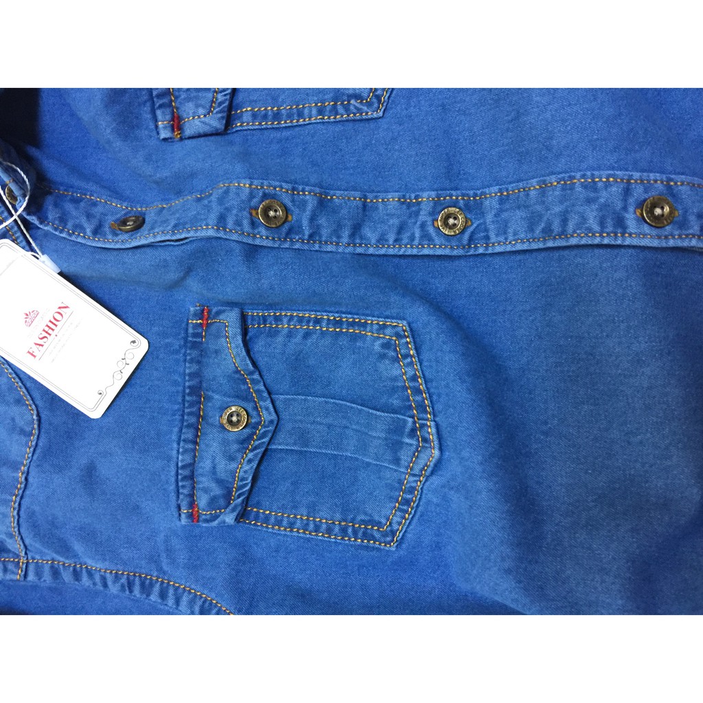 Áo JEAN Nam Tay Dài (Áo Khoác Denim) Vải Dày Co Giản Cá Tính