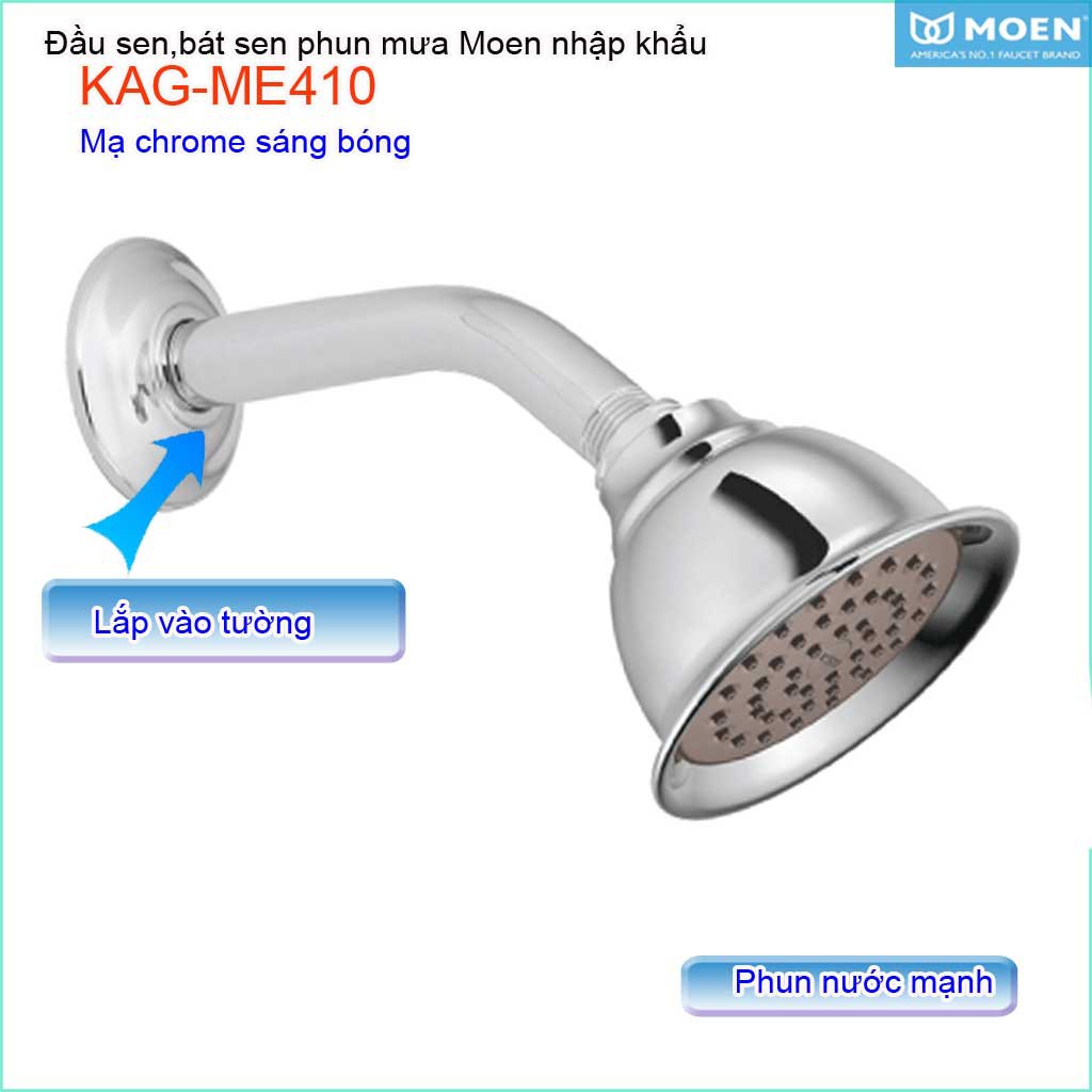 Đầu sen phun mưa Moen, bộ đầu sen âm tường KAG-ME410