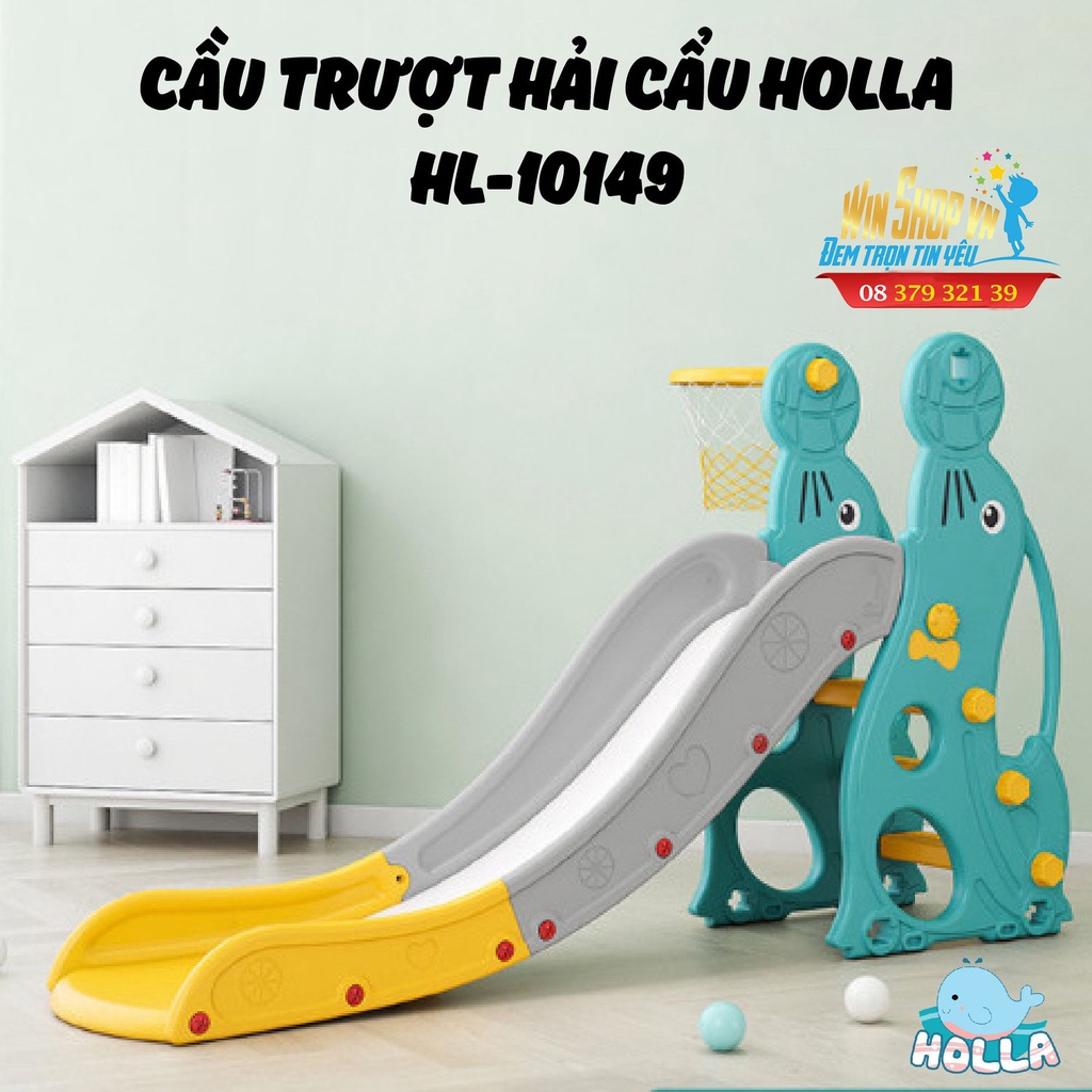 Cầu trượt đơn Hải Cẩu Holla HL-10149 mới nhất 2022 | Đồ chơi cầu trượt cho bé