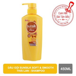 Dầu gội Sunsilk Soft & Smooth Thái Lan 450ml - Màu vàng