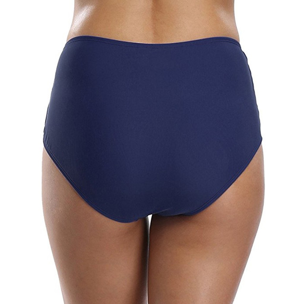 Quần bơi nữ lưng cao màu trơn gợi cảm | BigBuy360 - bigbuy360.vn