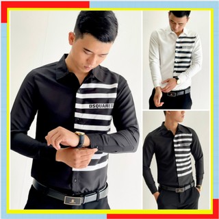 Áo Sơ Mi Dài Tay Cặp Đôi Nam- Nữ Thêu Tháp Eiffel