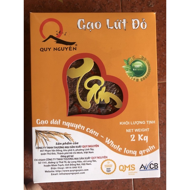 Gạo lứt đỏ Gói 2 kg như hình chụp
