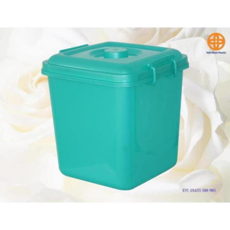 Thùng gạo Việt Nhật 10kg Cao Cấp - Đồ dùng gia đình bằng nhựa cao cấp an toàn tiện lợi