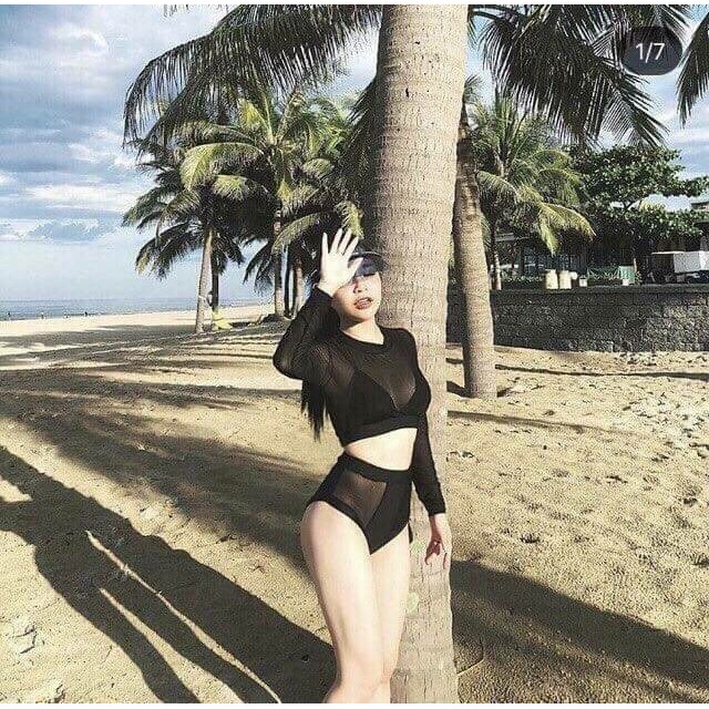 set bikini 2 mảnh pha lưới ren sexy cá tính