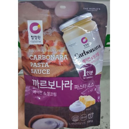 Sốt mì ý spaghetti hàn quốc vị thịt nướng kem tươi 150g - 까로보나라 스파게티 소스