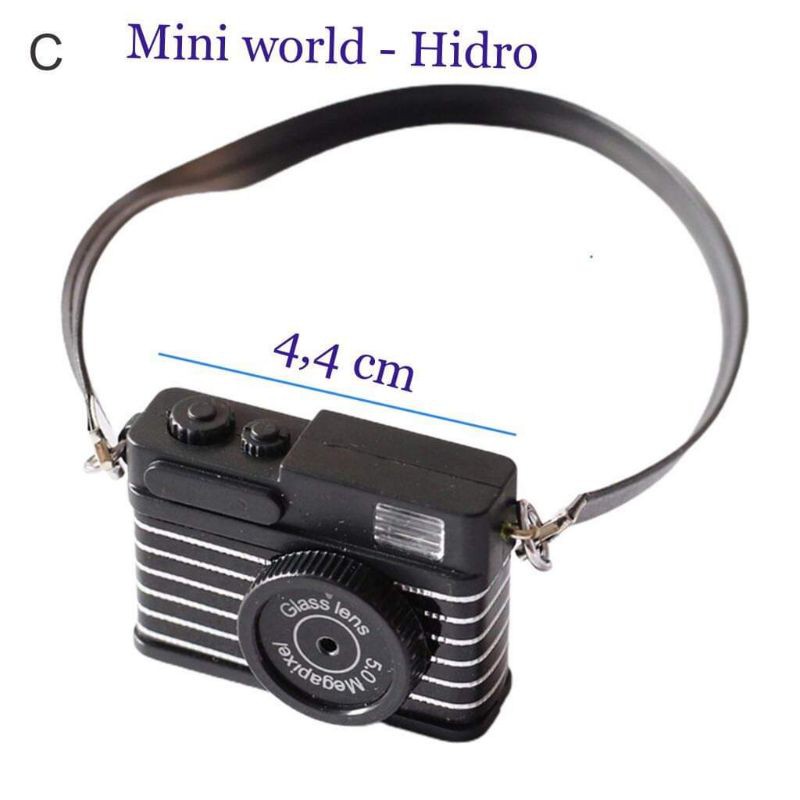 Máy ảnh chụp hình mini có đèn và nhạc cho búp bê. Đồ chơi máy ảnh