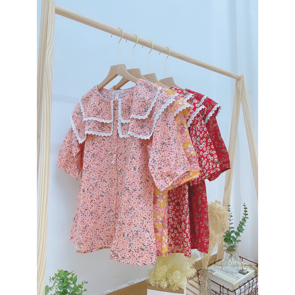 TK16 ÁO HOA THIẾT KẾ 2 LỚP PHỐI REN SALE LẺ SIZE