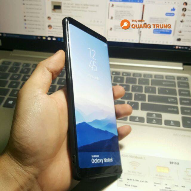 ỐP DẺO CHỐNG VÂN TAY GALAXY NOTE 8 - CẦM PHÊ LẮM