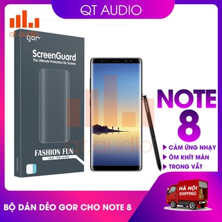 Bộ 4  miếng dán gor dành cho galaxy Note 8 ( 3 miếng dán màn hình và 1 dán lưng carbon)