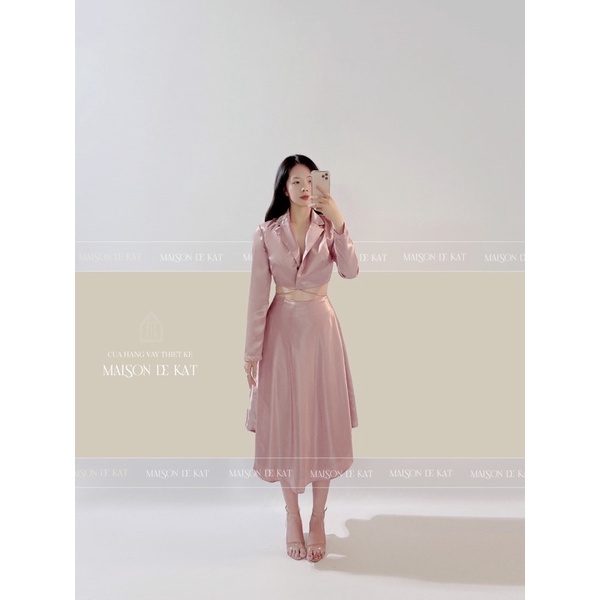 SET VEST LỤA CỘT EO TRENDY MAY THEO SỐ ĐO RIÊNG | HÀNG THIẾT KẾ CAO CẤP | MAISON DE KAT