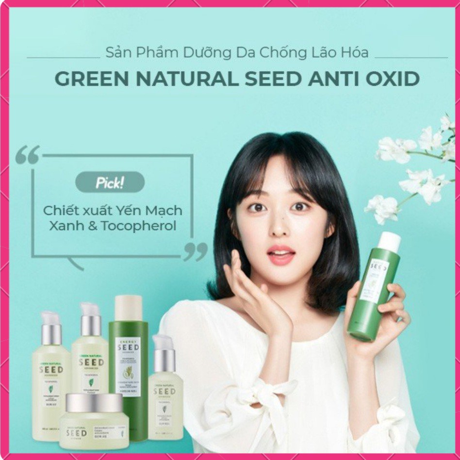 [KOREA] Kem Dưỡng Da Chống Lão Hoá Phục Hồi Da Mặt Chuyên Sâu Hàn Quốc Tái Tạo, Mờ Thâm Green Natural Seed The Face Shop
