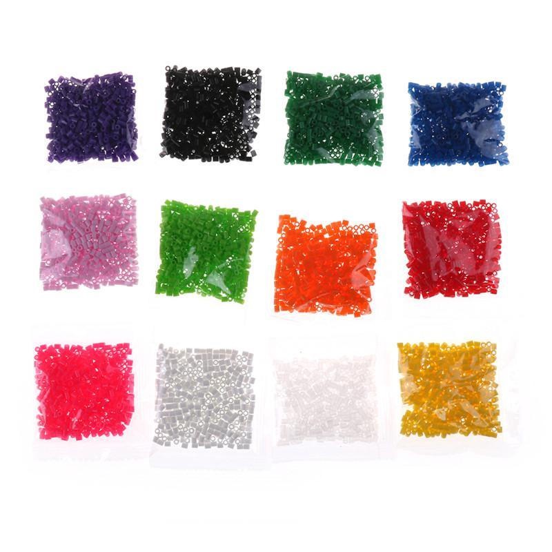 FOLLOW TẶNG 3KHÀNG CÓ SẴN 100 Màu - Set 500 Hạt Màu Kỳ Thú Nhỏ 2.6mm Nhựa Perler Hama Beads Xanh Đỏ Tím Vàng Tự Chọn