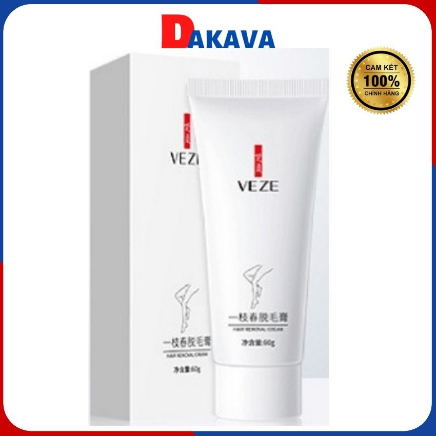 Kem tẩy lông nách vùng kín chân tay bikini vĩnh viễn VEZE tẩy sạch hiệu quả nội địa trung DAKAVA TL01